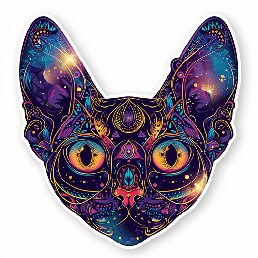 Sphynx Cat Vinyl Decal Sticker for Car, Laptop, Tumbler and more # F010056