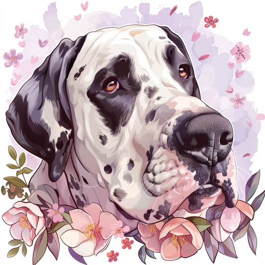 Great Dane Dog Expressive surreal Vinyl Decal Sticker for Car, Laptop, Tumbler and more # F022855