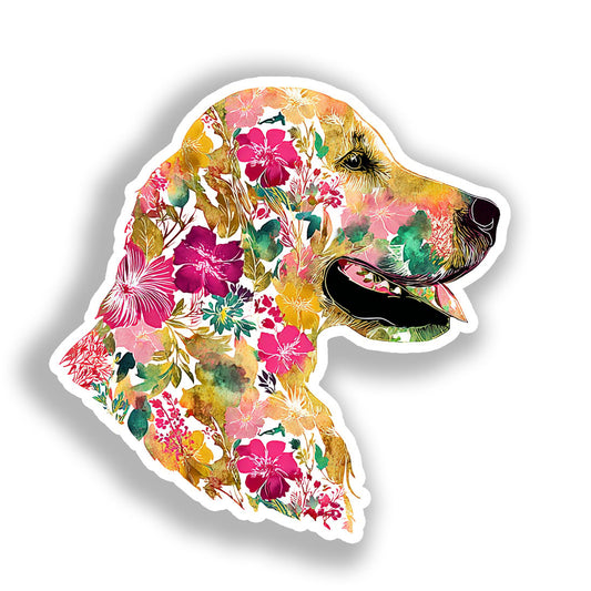Golden Retriever Dog Vinyl Decal Sticker for Car, Laptop, Tumbler and more # A019542-4" x 4"