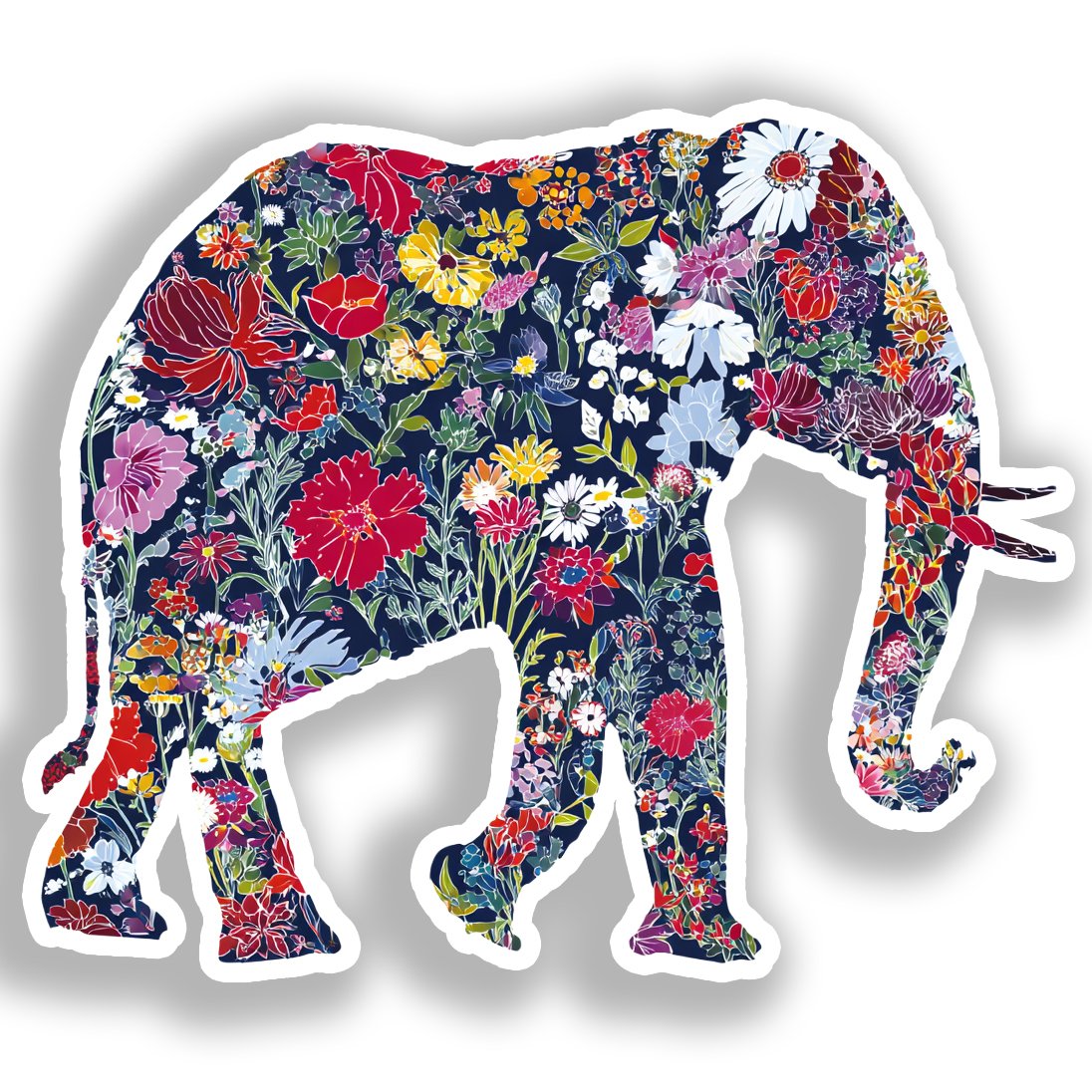 Elephant Vinyl Decal Sticker for Car, Laptop, Tumbler and more # A018524-4" x 4"