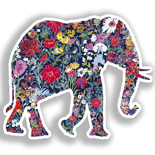 Elephant Vinyl Decal Sticker for Car, Laptop, Tumbler and more # A018524-4" x 4"