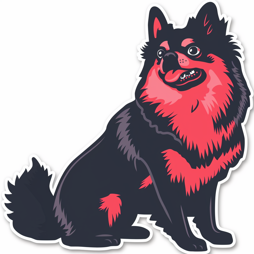 Sticker of a Pomeranian Dog majestic Expressive surreal Vinyl Decal Sticker for Car, Laptop, Tumbler and more # F013854