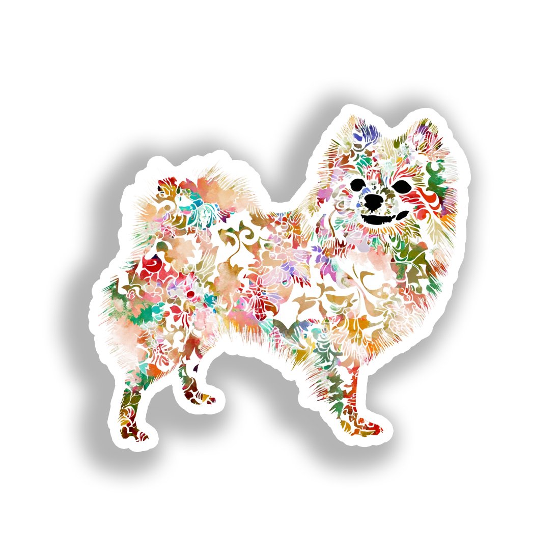 Pomeranian Dog Vinyl Decal Sticker for Car, Laptop, Tumbler and more # A017407-4" x 4"