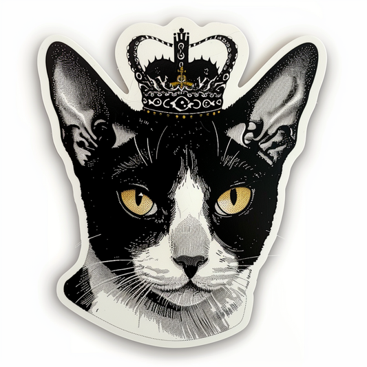 Adorable Cornish Rex Cat Expressive surreal Vinyl Decal Sticker for Car, Laptop, Tumbler and more # F021432-4" x 4"