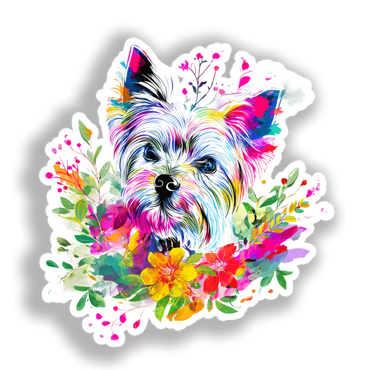 Yorkshire Terrier Dog Vinyl Decal Sticker for Car, Laptop, Tumbler and more # A017113-4" x 4"
