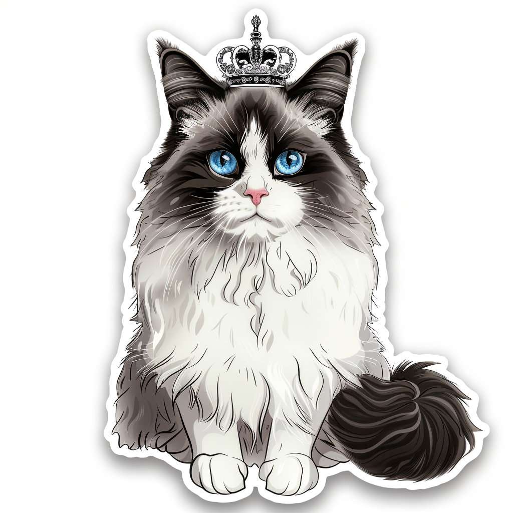 Ragdoll Cat Vinyl Decal Sticker for Car, Laptop, Tumbler and more # F010262