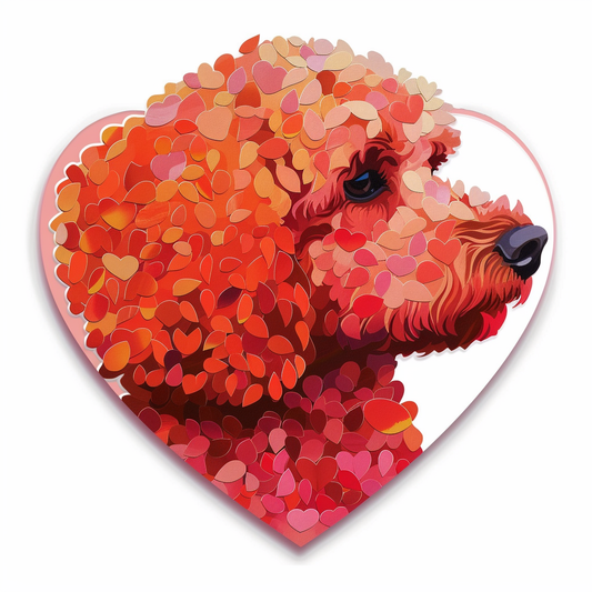 Poodle Dog heartcore Vinyl Decal Sticker for Car, Laptop, Tumbler and more # F012352