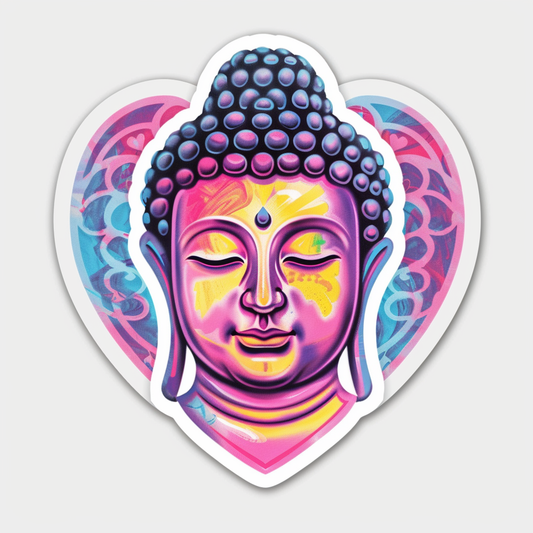 Sticker of a Buddha majestic Expressive surreal Vinyl Decal Sticker for Car, Laptop, Tumbler and more # F017224