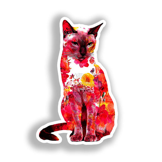 Burmese Cat Vinyl Decal Sticker for Car, Laptop, Tumbler and more # A018922-4" x 4"
