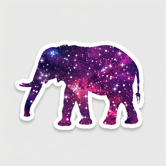 Elephant Expressive surreal Vinyl Decal Sticker for Car, Laptop, Tumbler and more # F022337-4" x 4"