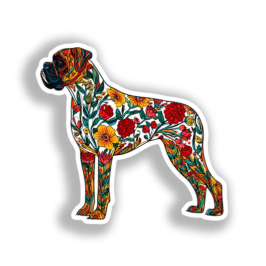 Boxer Dog Vinyl Decal Sticker for Car, Laptop, Tumbler and more # A018956-4" x 4"