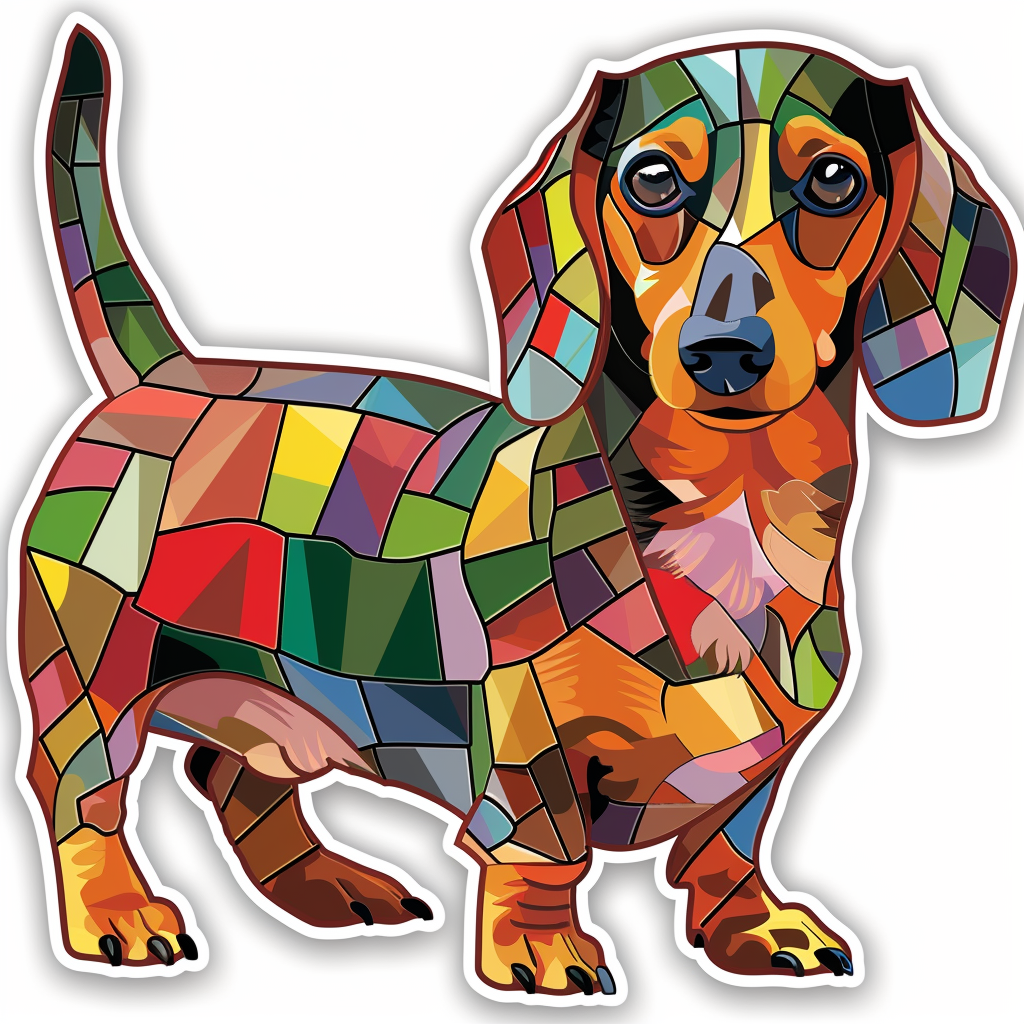 Dachshund Dog Heartcore Vinyl Decal Sticker for Car, Laptop, Tumbler and more # F012849