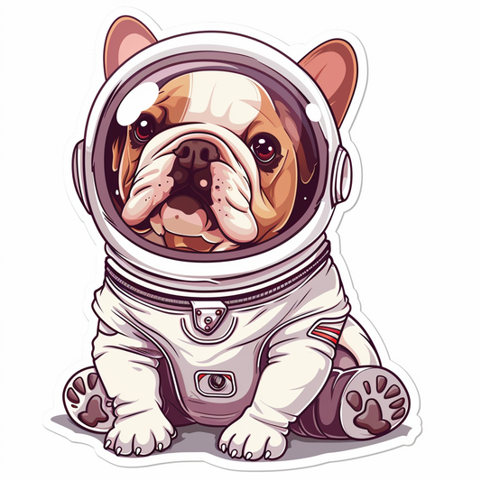 Bulldog Dog majestic Expressive surreal Vinyl Decal Sticker for Car, Laptop, Tumbler and more # F017704