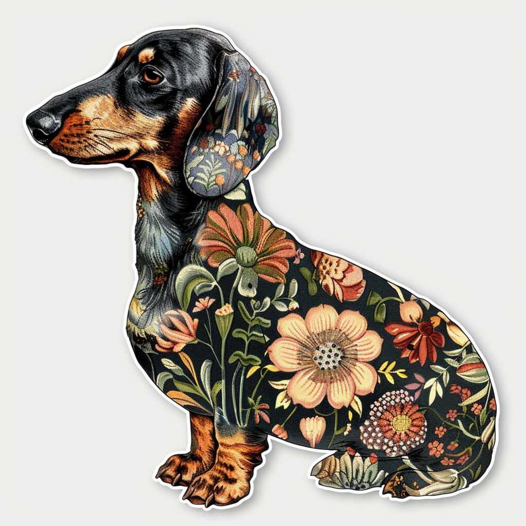 Dachshund Dog Heartcore Vinyl Decal Sticker for Car, Laptop, Tumbler and more # F012821