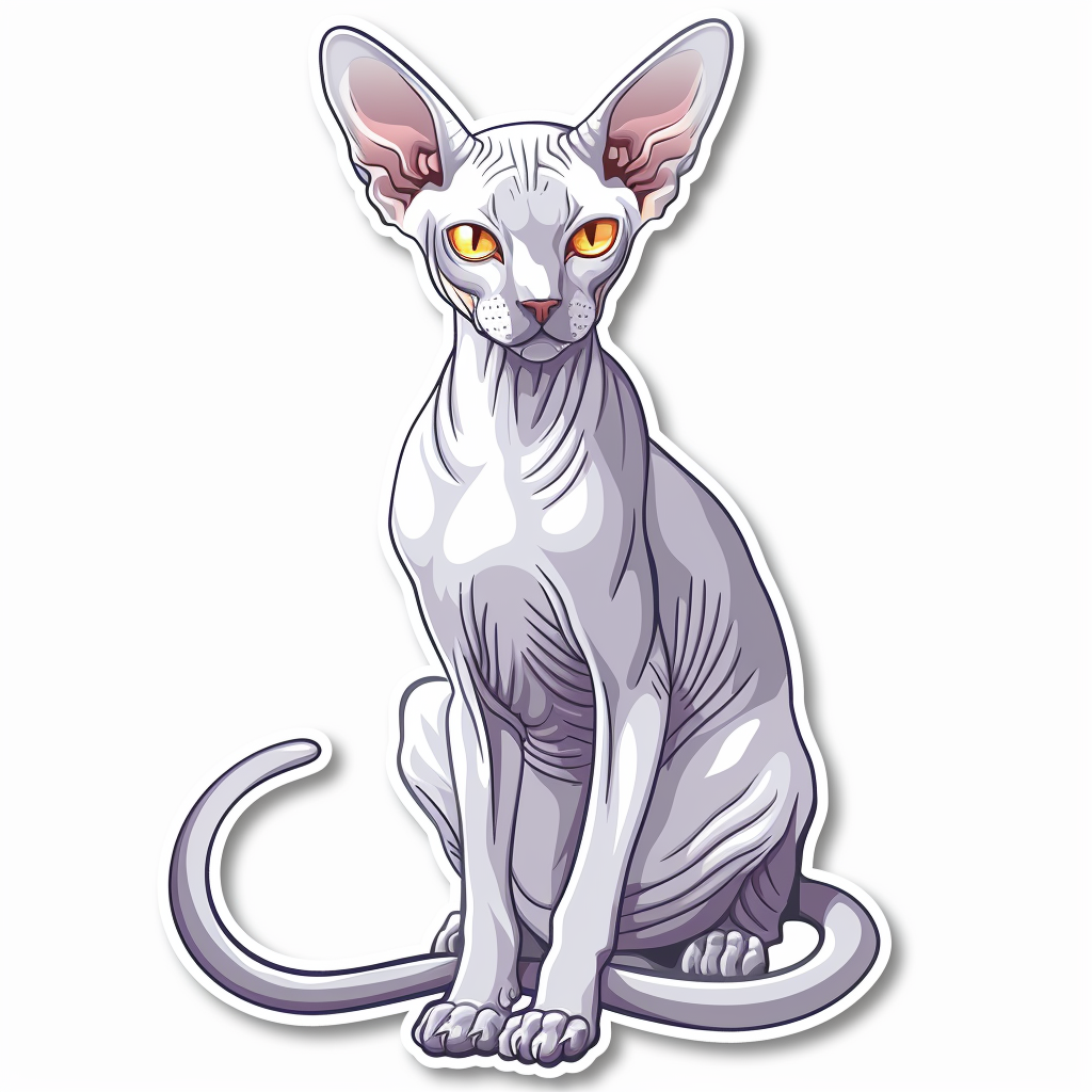 Sphynx cat Vinyl Decal Sticker for Car, Laptop, Tumbler and more # F08032