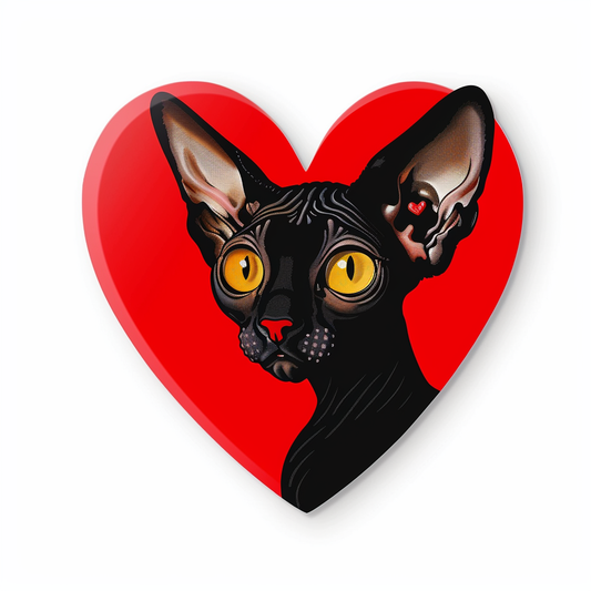 Adorable Cornish Rex Cat Expressive surreal Vinyl Decal Sticker for Car, Laptop, Tumbler and more # F021560-4" x 4"
