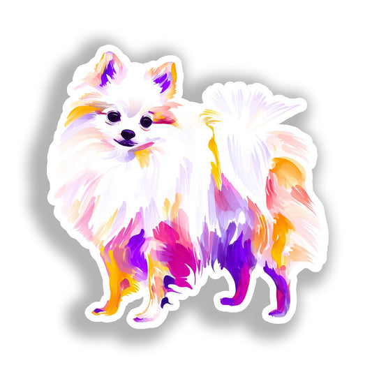 Pomeranian Dog Vinyl Decal Sticker for Car, Laptop, Tumbler and more # A017446-4" x 4"