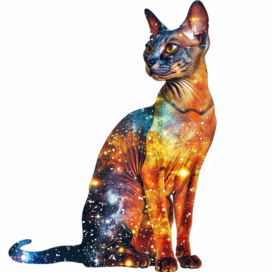 Abyssinian Cat astronaut majestic Expressive surreal Vinyl Decal Sticker for Car, Laptop, Tumbler and more # F021154-4" x 4"