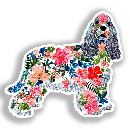 Cocker Spaniel Dog Vinyl Decal Sticker for Car, Laptop, Tumbler and more # A018799-4" x 4"