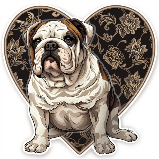 Bulldog Dog majestic Expressive surreal Vinyl Decal Sticker for Car, Laptop, Tumbler and more # F017630