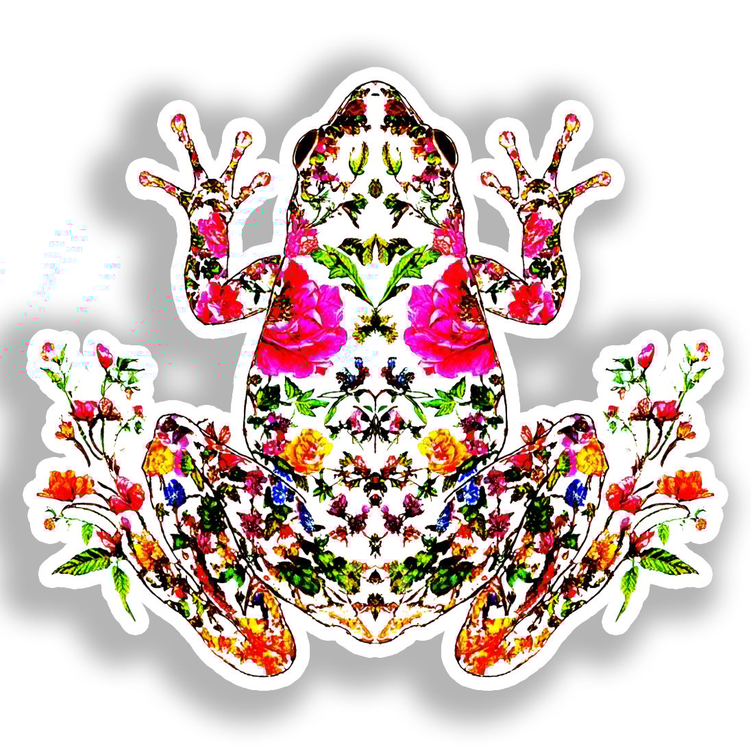 Frog Vinyl Decal Sticker for Car, Laptop, Tumbler and more # A018519-4" x 4"