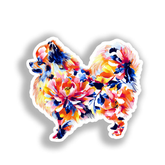 Pomeranian Dog Vinyl Decal Sticker for Car, Laptop, Tumbler and more # A017352-4" x 4"