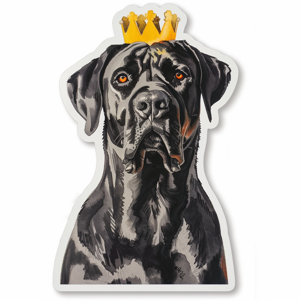 Great Dane Dog Expressive surreal Vinyl Decal Sticker for Car, Laptop, Tumbler and more # F022717