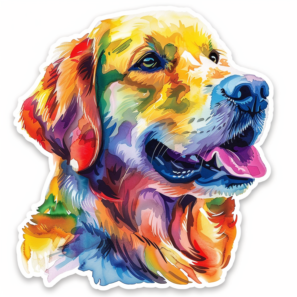 Golden Retriever Dog Vinyl Decal Sticker for Car, Laptop, Tumbler and more # F010559