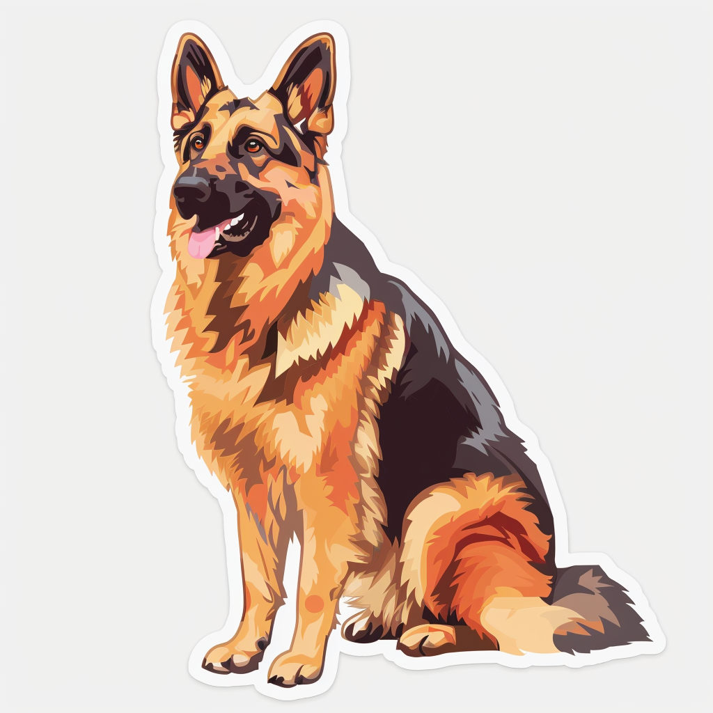 German Shepherd Dog Vinyl Decal Sticker for Car, Laptop, Tumbler and more # F011719