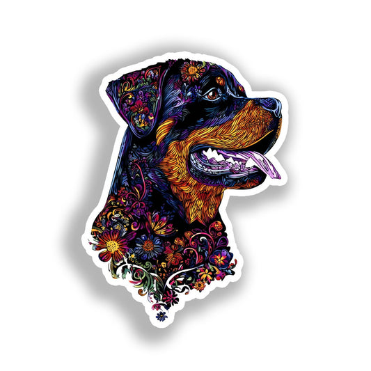 Rottweiler Dog Vinyl Decal Sticker for Car, Laptop, Tumbler and more # A018068-4" x 4"