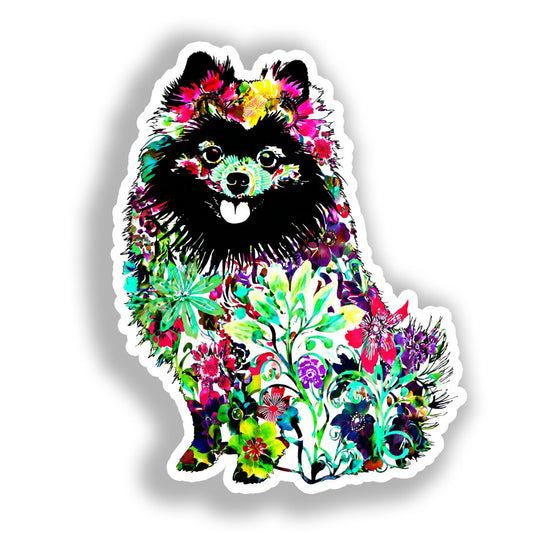 Pomeranian Dog Vinyl Decal Sticker for Car, Laptop, Tumbler and more # A017483-4" x 4"