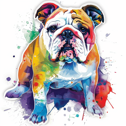 Sticker of a Bulldog Dog majestic Expressive surreal Vinyl Decal Sticker for Car, Laptop, Tumbler and more # F017288