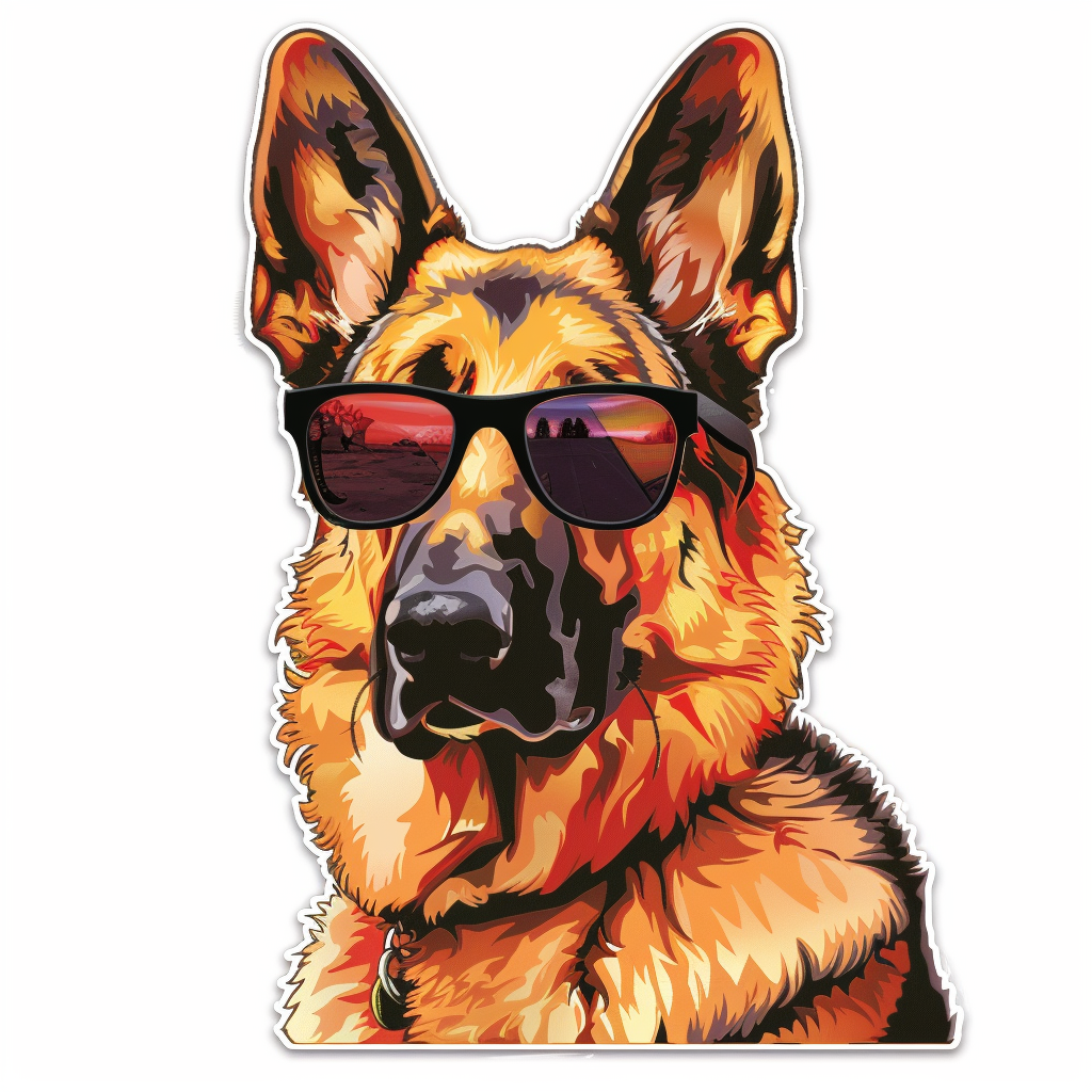 German Shepherd Dog Vinyl Decal Sticker for Car, Laptop, Tumbler and more # F011605