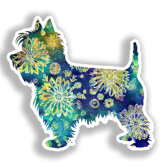Yorkshire Terrier Dog Vinyl Decal Sticker for Car, Laptop, Tumbler and more # A017145-4" x 4"