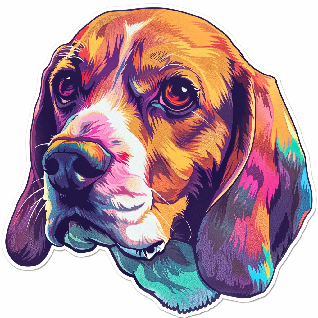 Beagle dog Vinyl Decal Sticker for Car, Laptop, Tumbler and more # F012080