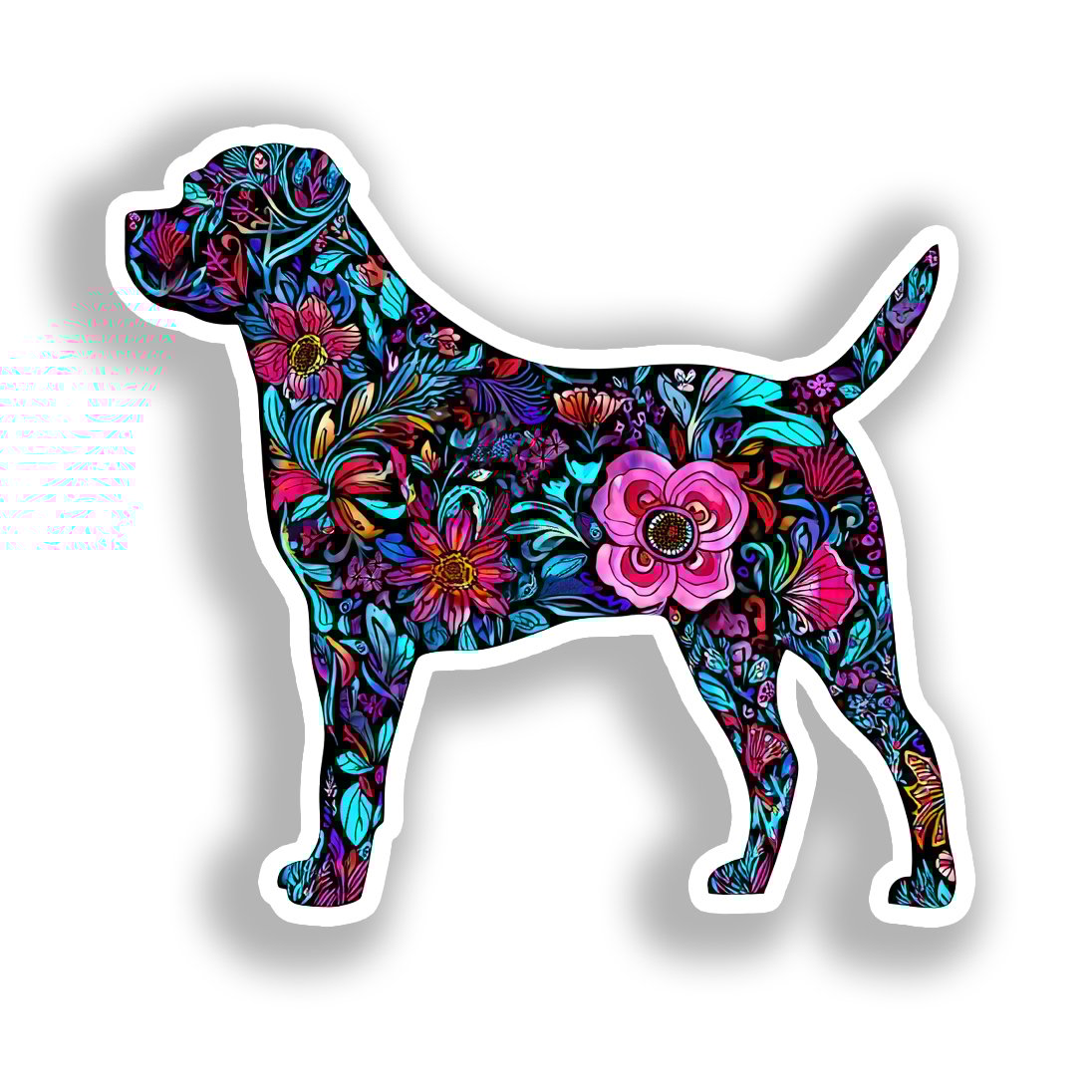 Rottweiler Dog Vinyl Decal Sticker for Car, Laptop, Tumbler and more # A018275-4" x 4"