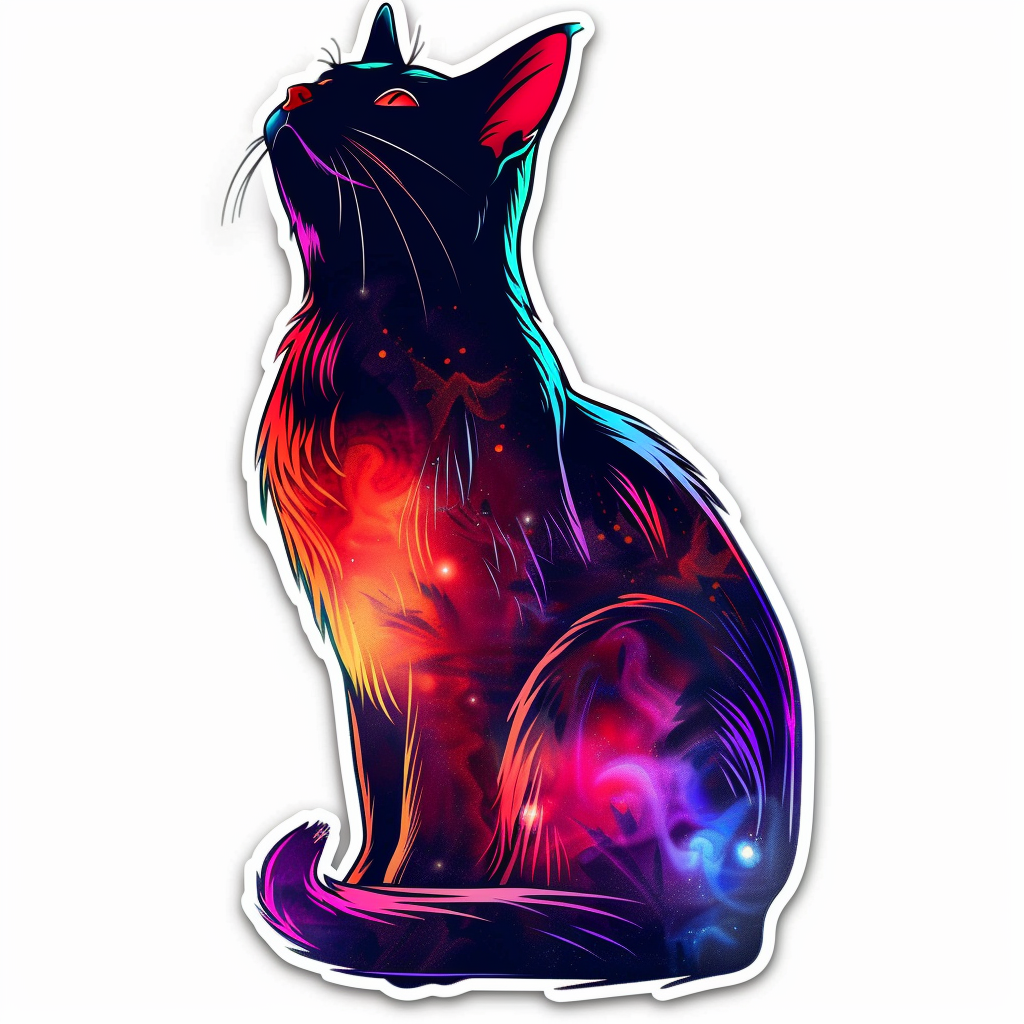 American Shorthair Cat majestic Expressive surreal Vinyl Decal Sticker for Car, Laptop, Tumbler and more # F018657