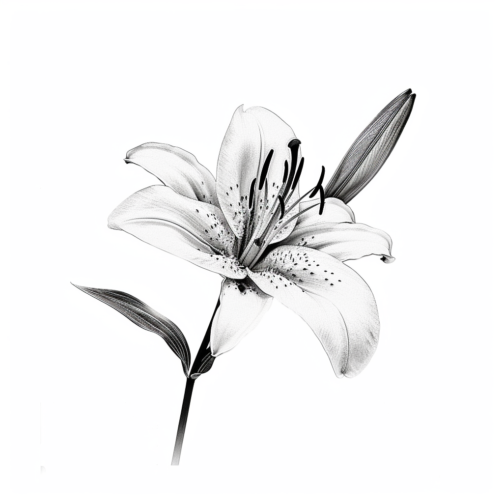 Lily flower majestic Expressive surreal Vinyl Decal Sticker for Car, Laptop, Tumbler and more # F023336