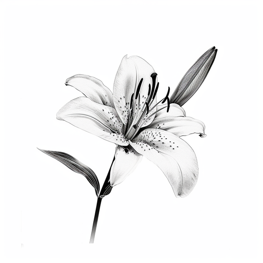 Lily flower majestic Expressive surreal Vinyl Decal Sticker for Car, Laptop, Tumbler and more # F023336