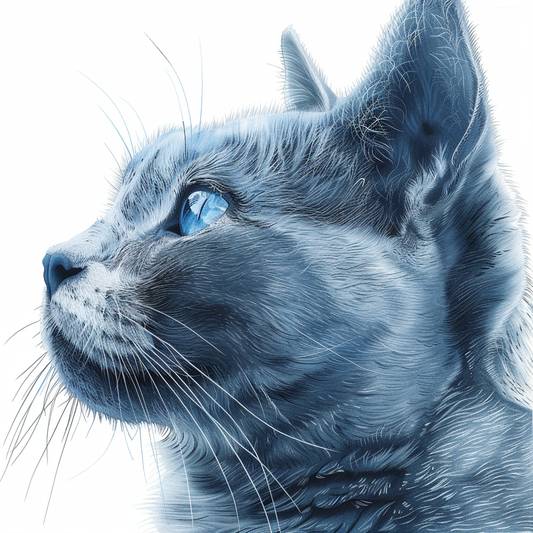 Russian Blue cat Vinyl Decal Sticker for Car, Laptop, Tumbler and more # F07548