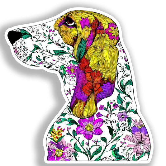 Basset Hound Dog Vinyl Decal Sticker for Car, Laptop, Tumbler and more # A018690-4" x 4"