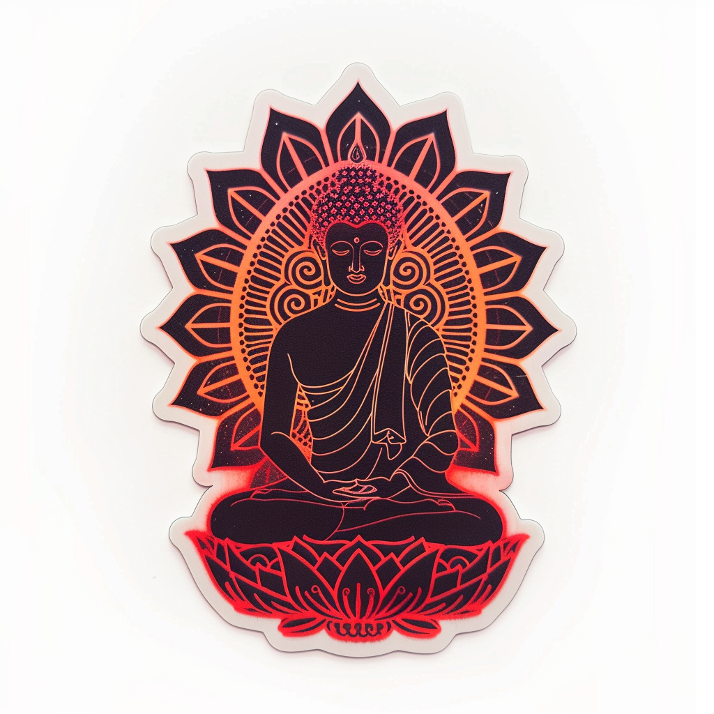 Buddha majestic Expressive surreal Vinyl Decal Sticker for Car, Laptop, Tumbler and more # F017061