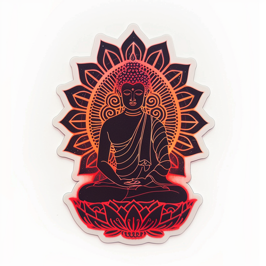 Buddha majestic Expressive surreal Vinyl Decal Sticker for Car, Laptop, Tumbler and more # F017061