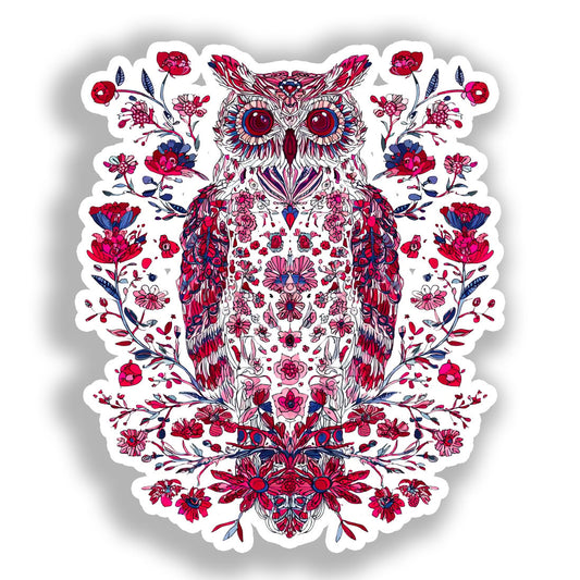 Owl Vinyl Decal Sticker for Car, Laptop, Tumbler and more # A018445-4" x 4"