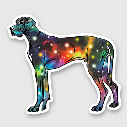 Great Dane Dog Expressive surreal Vinyl Decal Sticker for Car, Laptop, Tumbler and more # F022770
