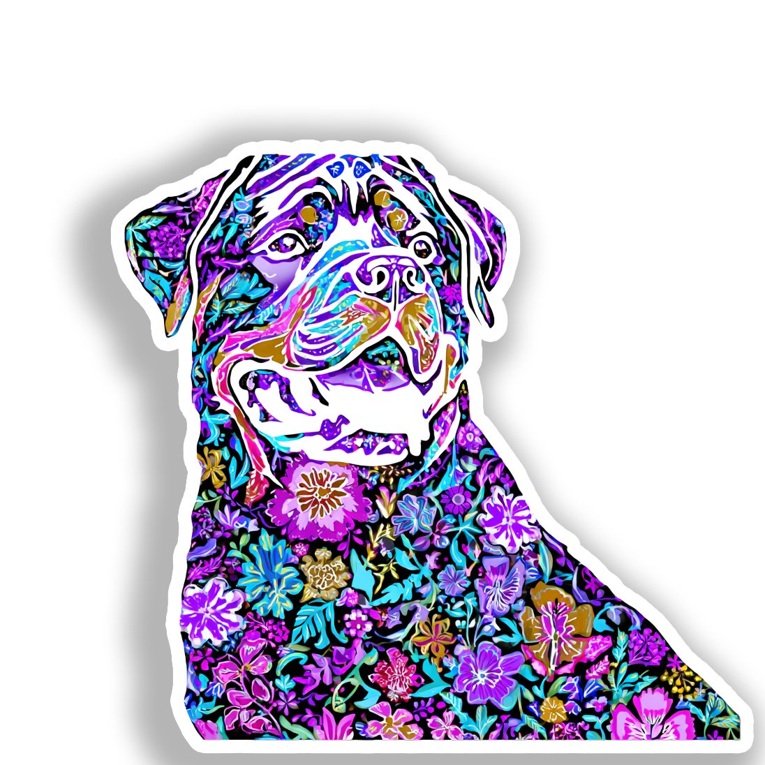 Rottweiler Dog Vinyl Decal Sticker for Car, Laptop, Tumbler and more # A018162-4" x 4"