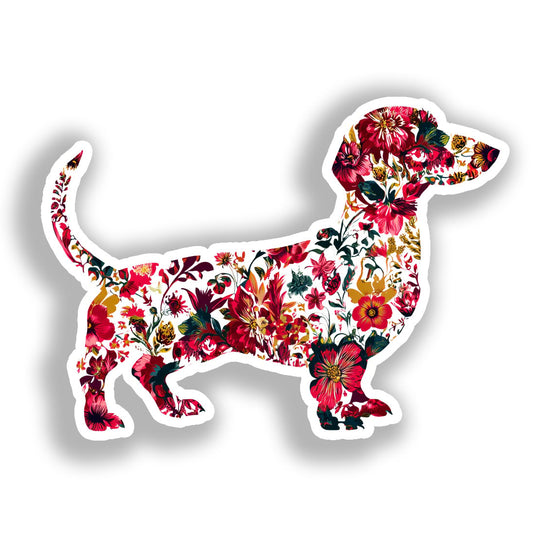 Dachshund Dog Vinyl Decal Sticker for Car, Laptop, Tumbler and more # A019759-4" x 4"