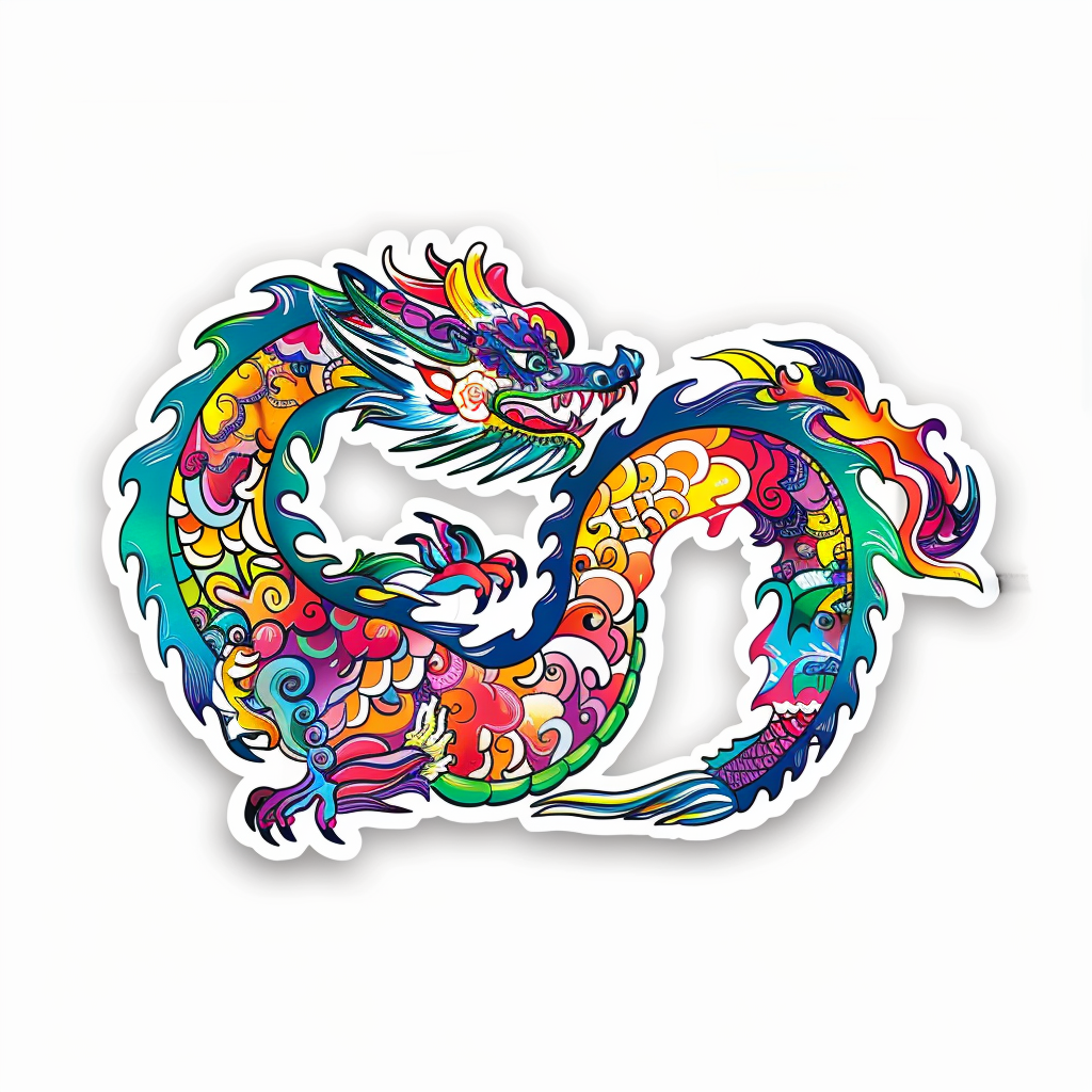 Dragon majestic Expressive surreal Vinyl Decal Sticker for Car, Laptop, Tumbler and more # F018963