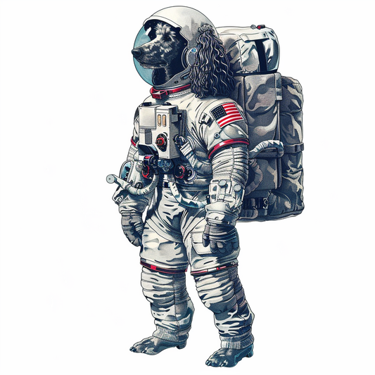 Poodle Dog astronaut Vinyl Decal Sticker for Car, Laptop, Tumbler and more # F012547
