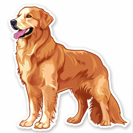 Golden Retriever Dog Vinyl Decal Sticker for Car, Laptop, Tumbler and more # F07424